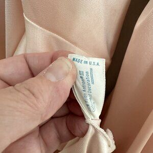 VINTAGE 60S 2 piece robe gown set nylon lace satin floral intimates sleep pink M